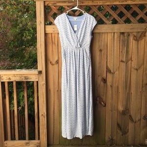 NWT Gap Blue & White Maxi Dress